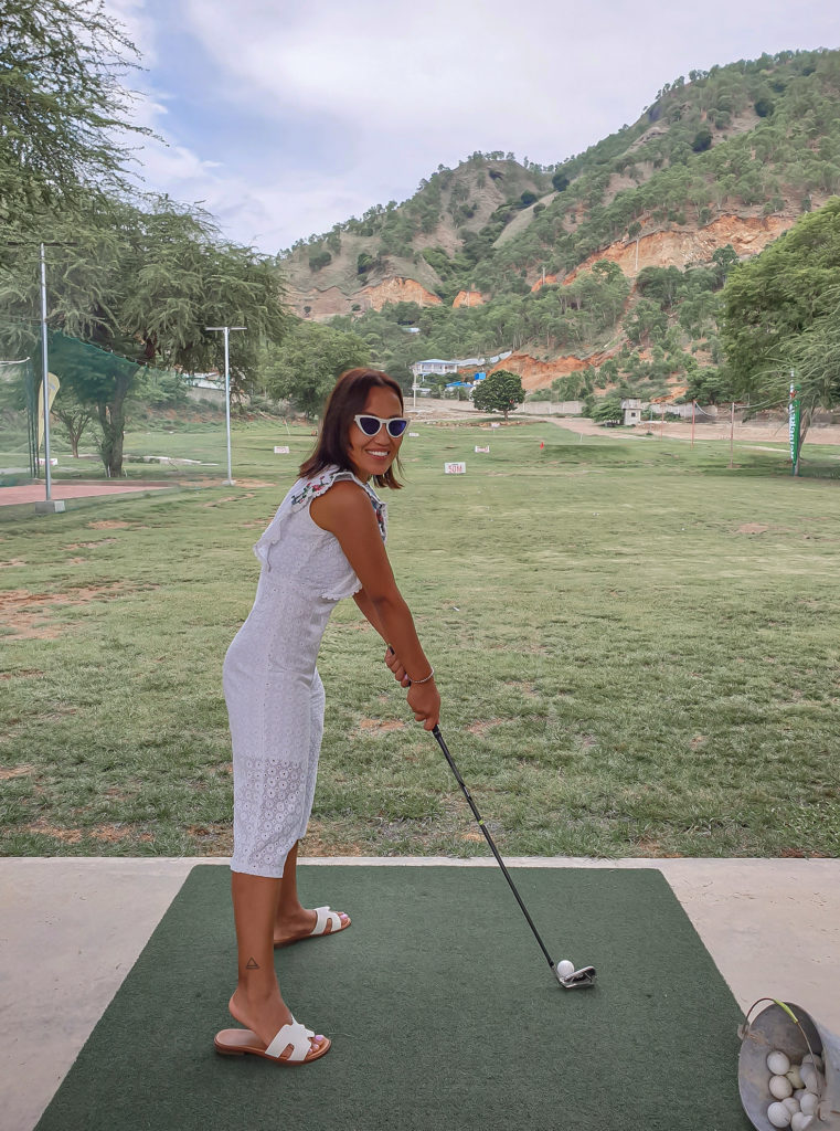 playing golf in Dili, timor leste