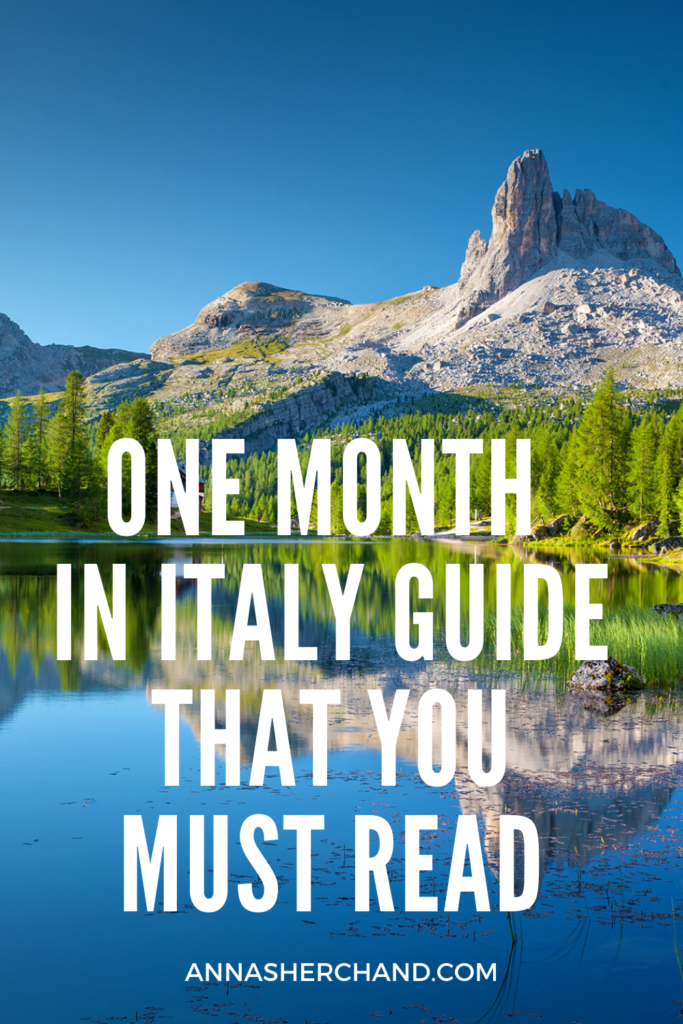 one month in italy