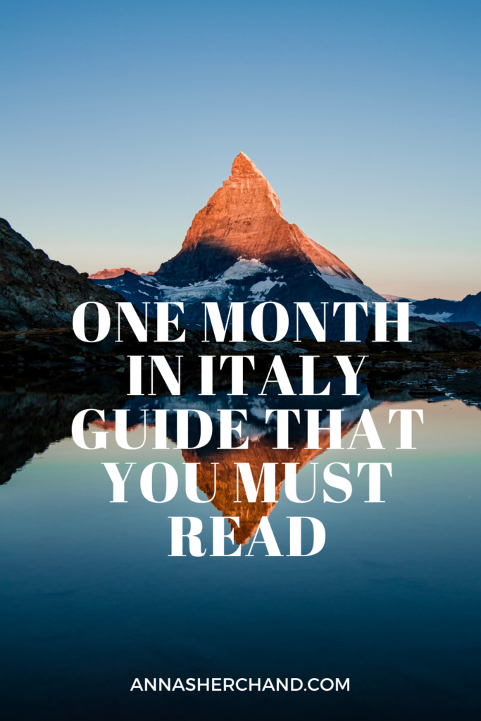 one month in italy