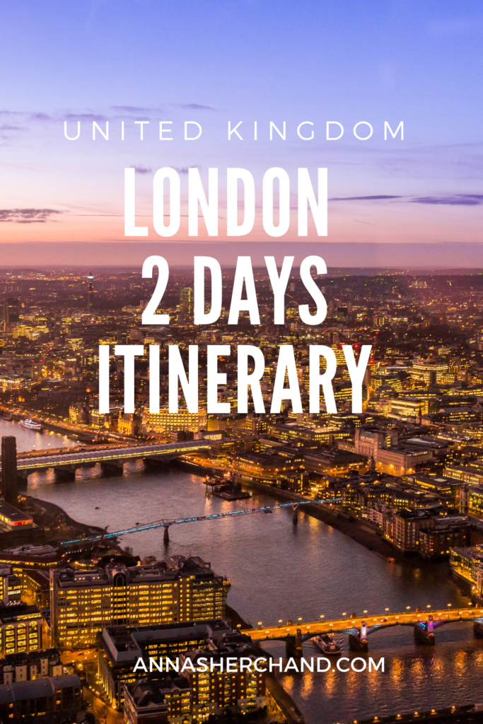 london 2 days itinerary