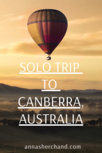 solo itinerary to Canberra