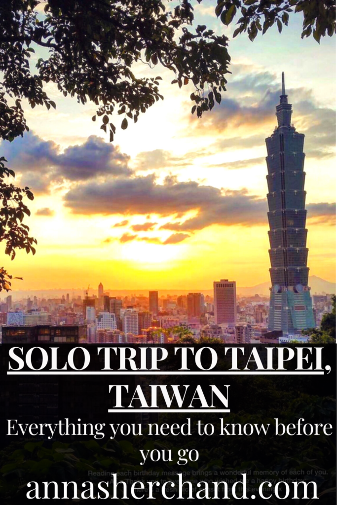 solo trip to Taipei