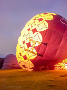 Sunrise hot air balloon