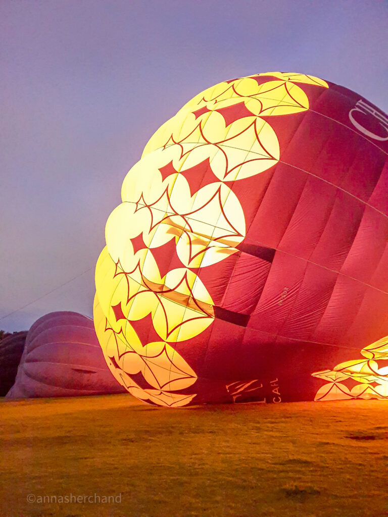 Sunrise hot air balloon